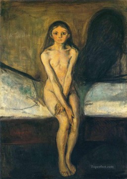 pubertad 1894 Edvard Munch Pinturas al óleo